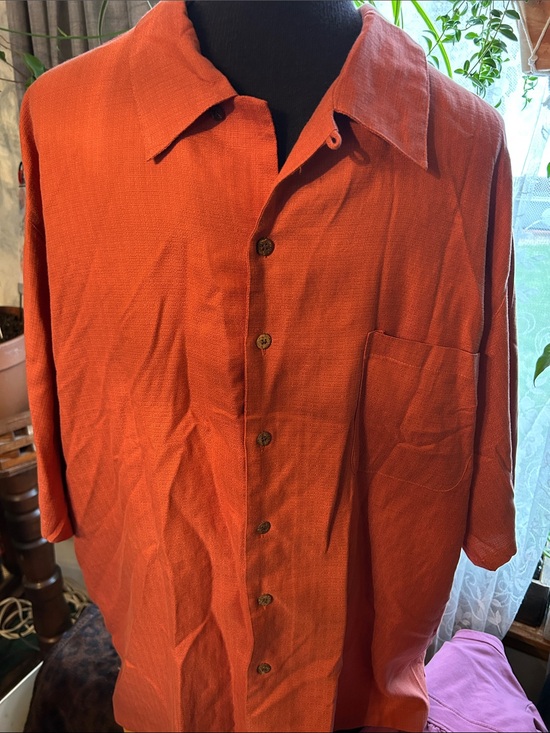 Tommy Bahama Other - Men's Tommy Bahama Rust Orange Button-Up Shirt
